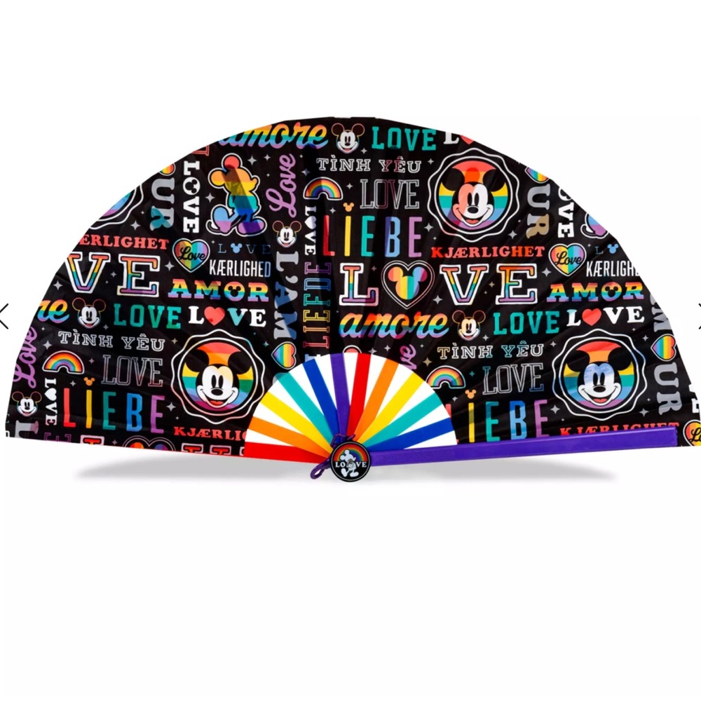 Mickey Mouse Disney Pride Collection Fan New With Tags